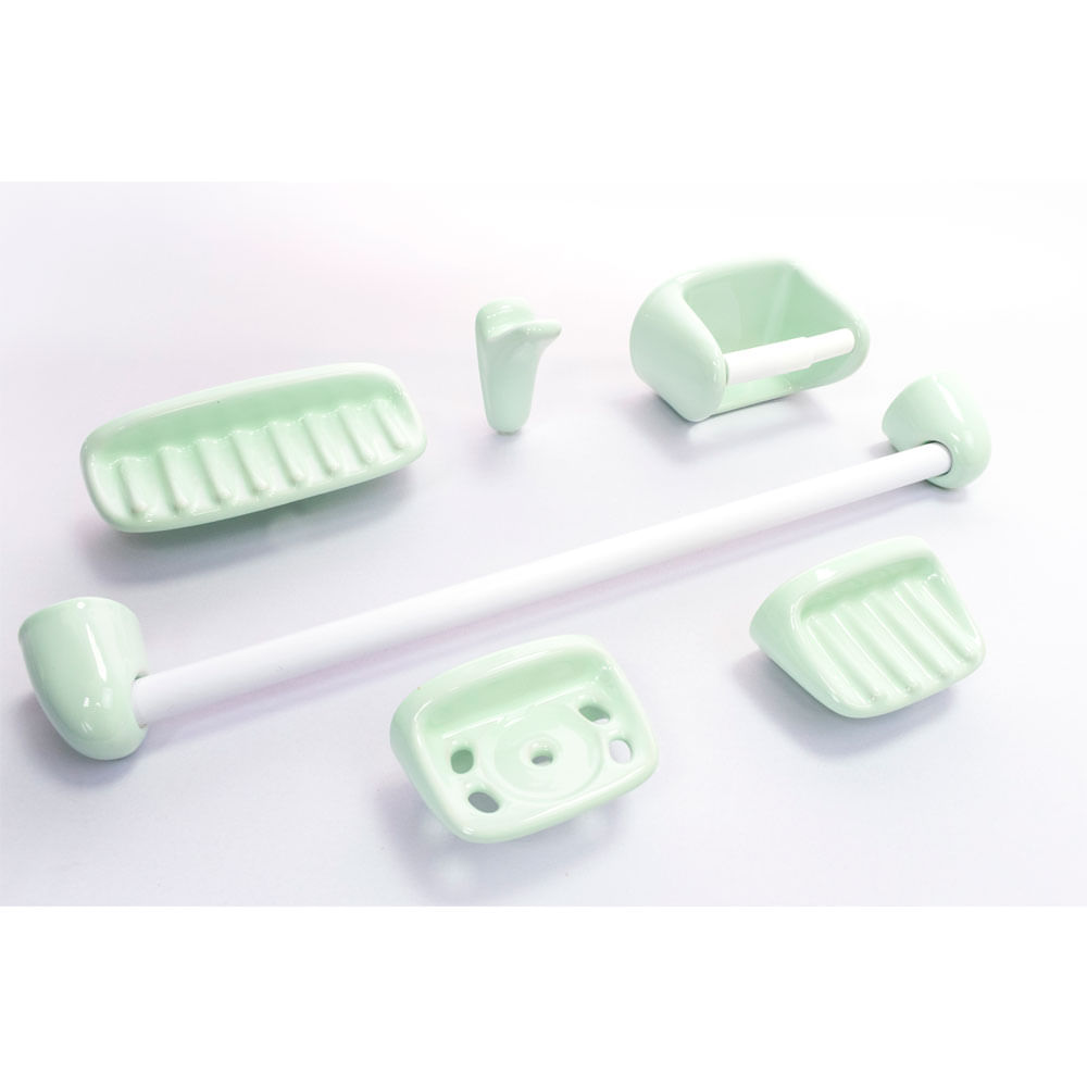 Accesorios Baño Ferrum B579.15 Blanco Juego 6 piezas - Morales