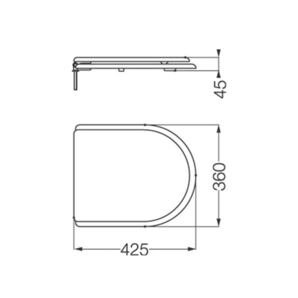 Ferrum Espacio Tapa Asiento para Inodoro MDF Blanco para