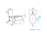Inodoro-Ferrum-Roma-Caribean-Shell-Boton-Descarga-Simple-con-Asiento-Estandar